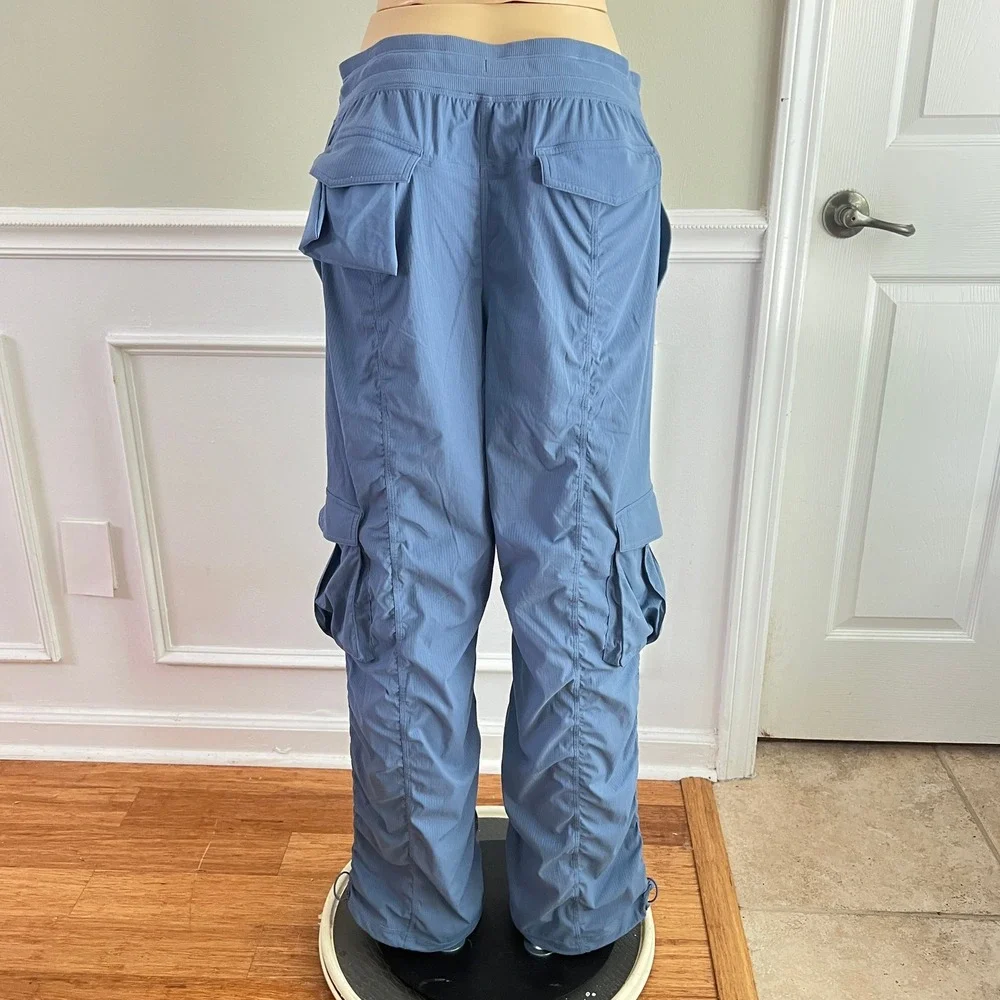 znts Lululemon Dance Sz L Womens Ruched Leg Technical Blue Gorpcore Hiking